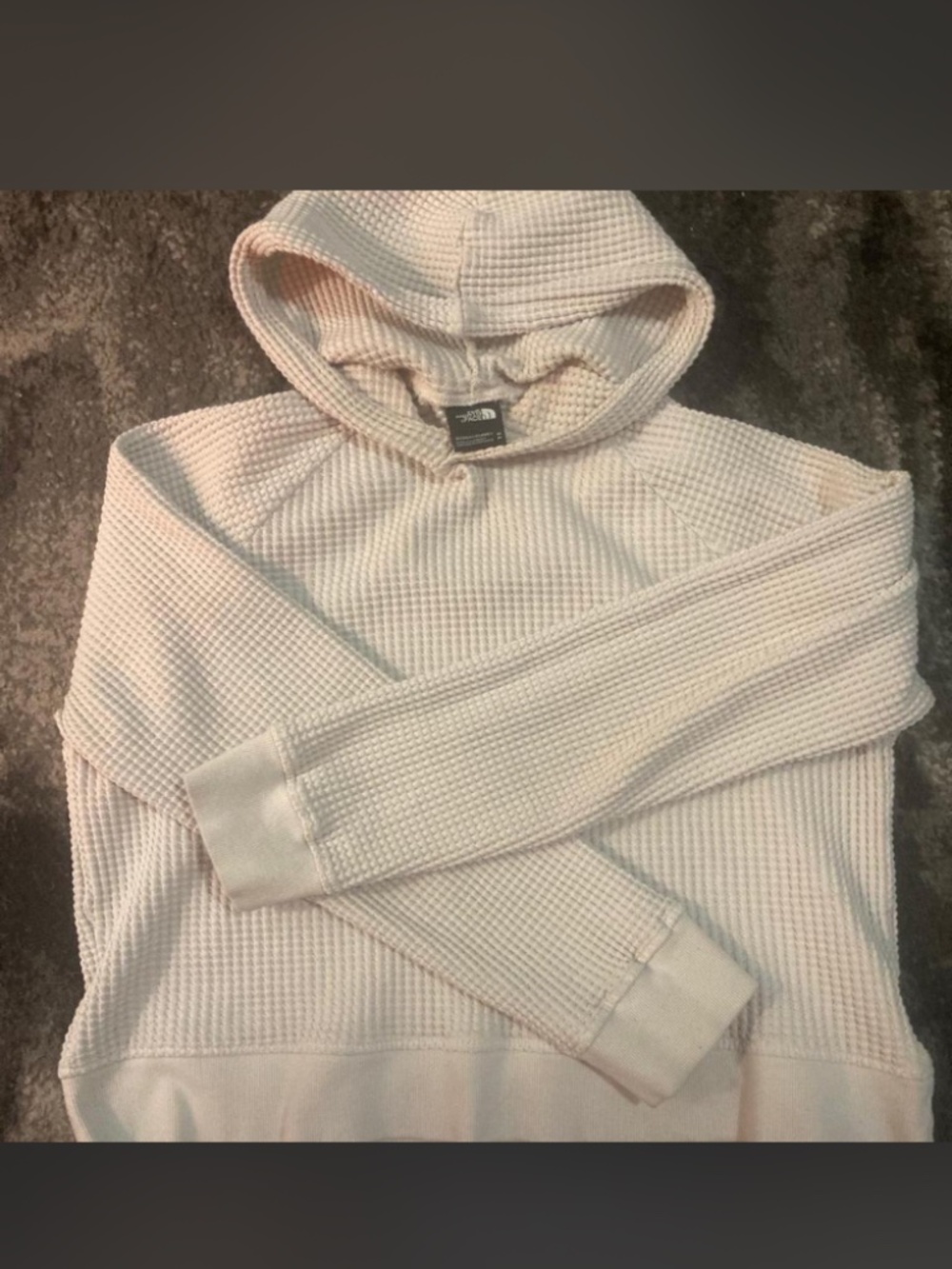 Columbia Waffle Pattern Cropped Sweatshirt